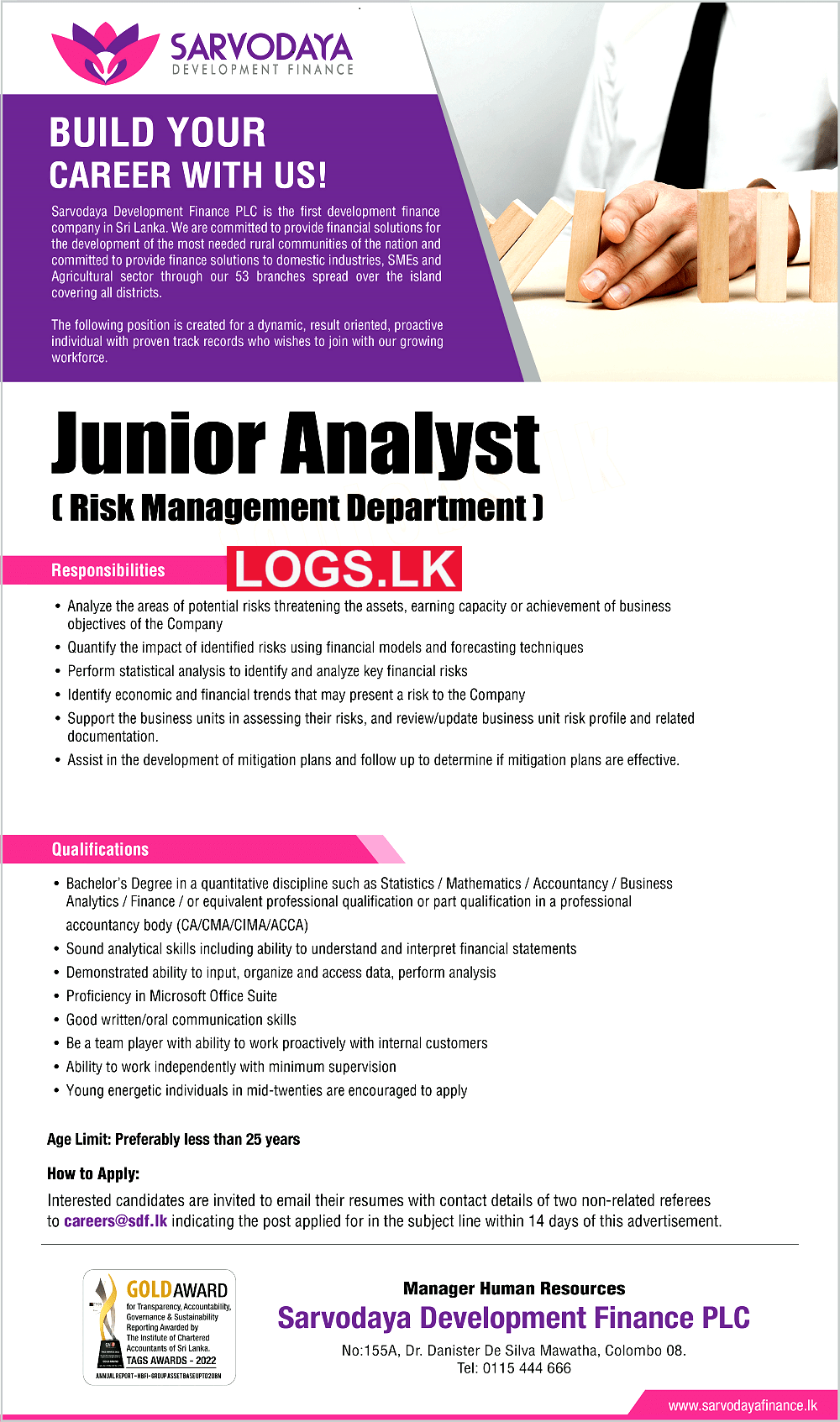 Junior Analyst - Sarvodaya Finance Vacancies 2024 Application Form, Details Download